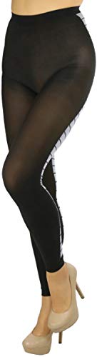 Image of ToBeInStyle Women's Opaque Ankle Long Nylon Footless Fun Tights Pantyhose