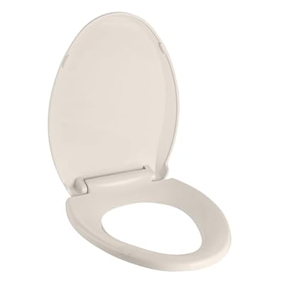 FinerFurnis Toilet Seat with Safe PP Material, Quiet-Close Design, Easy Installation & Release with Included Hardware, Universal Fit for Standard Toilets, Durable and Comfortable
