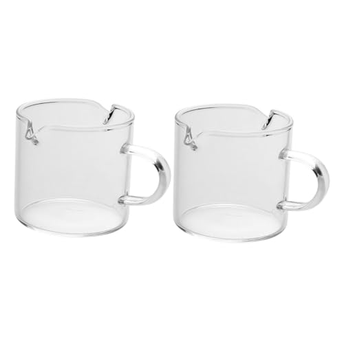 Garneck 2pezzi Tazze Da in Vetro Borosilicato Piccolo Con Beccuccio Bicchierini Da Espresso Per Bar Casa