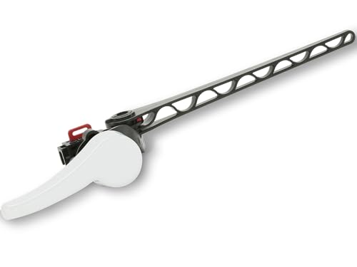 Korky Toilet Handle White - Metal Handle - Tank Lever Replacement - Universal to Fit Front Angled Side Left Mount Toilet 6065BP