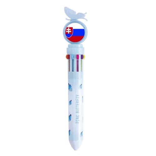 Stylo multicolore Slovaquie UE, accessoire écriture pour voyage