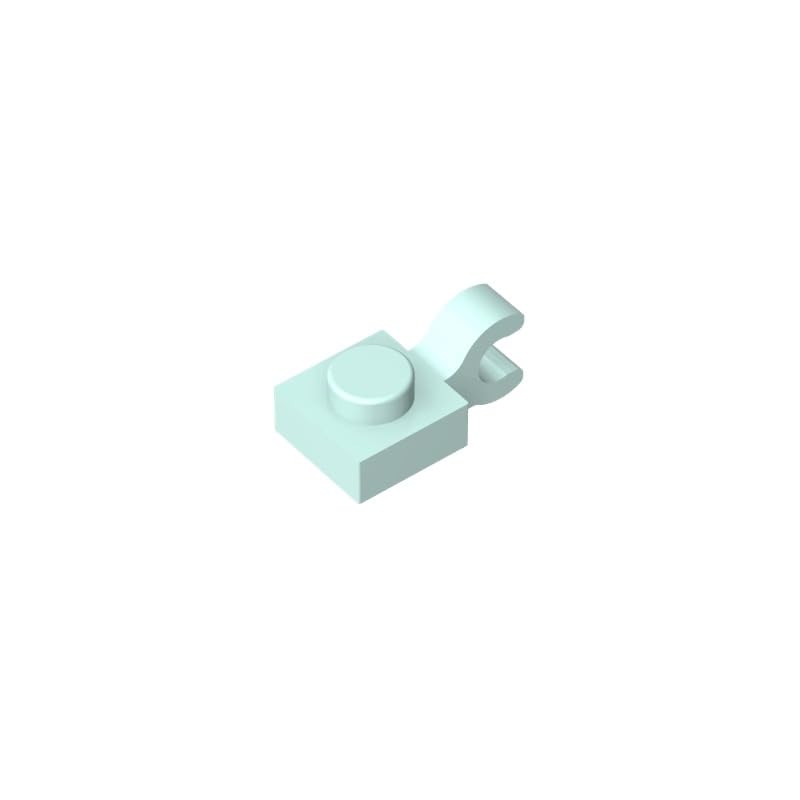 Gobricks 6019 Hinge Plate Plate Special 1x1 with Clip Horizontal [Thick U Clip] 50 Pieces GDS-813 Compatible with Lego Building Blocks Color:Light Aqua — image 1