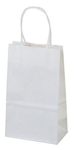 Flexicore Packaging White Kraft Paper Bags 5.25"x3.25"x8", 25 Bags