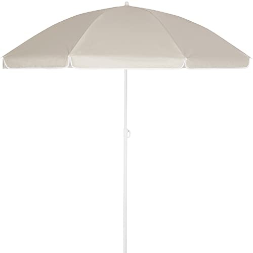 Kingsleeve Parasol inclinable beige réglable et hydrofuge 200cm Parasol de plage pare-soleil pour jardin terrasse