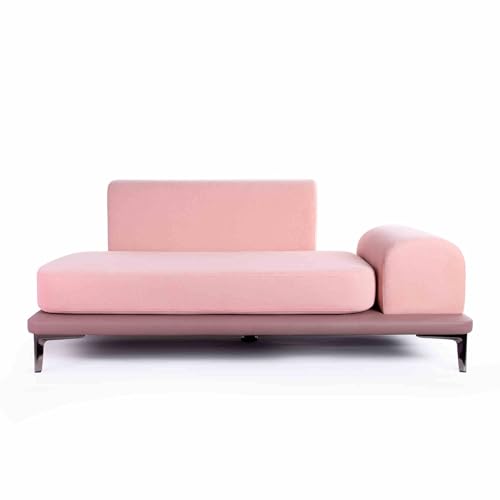 HOLGVE Cama For Mascotas, Sofá Cama Multicolor For Mascotas, Cama For Perros/Gatos, Cama Elevada For Mascotas Fuera del Suelo, Sofá Cama con Cojín Extraíble(Pink,51.1x31.5in/130x80cm)