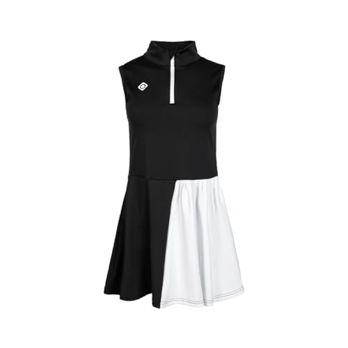 Izas Idaho Vestido de Padel para Mujer Elástico con Falda Plisada y Cuello con Cremallera. Prenda Deportiva Transpirable y de Secado Rápido con Bolsillos
