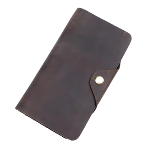 Wallet Coin Pocket Leather Men's Wallet Brown Tri-fold Short Purse Men's Business Casual Snap Coin Pocket Card Holder Wallet For Men Women