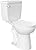 PROFLO PFCT100HE Jerritt 1.28 GPF Two Piece Round Toilet with Left Hand Lever - Seat Included - White