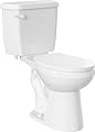 PROFLO PFCT100HE Jerritt 1.28 GPF Two Piece Round Toilet with Left Hand Lever - Seat Included - White