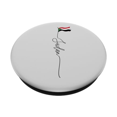 Sudan flag, Sudanese flag, Sudan patriotic flag PopSockets Swappable PopGrip, Black - Image 2