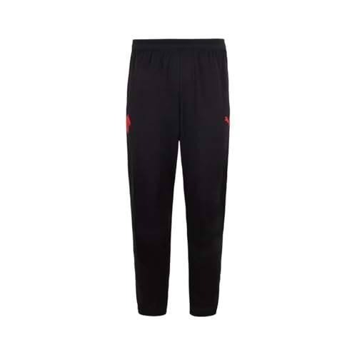 A.C. Milan - Pantalones de Entrenamiento con Bolsillos, chándal de competición de Entrenamiento, Temporada 2025/2026, Producto Oficial, Adulto, Negro, M