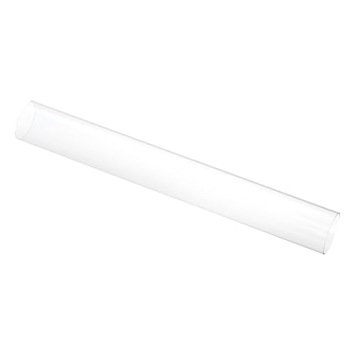 Image of uxcell Clear Rigid Tubing 1.6 inch(40mm) ID x 1 1 /2 inch(37.6mm) OD x 1Ft(305mm) Length Round Plastic Polycarbonate Tube