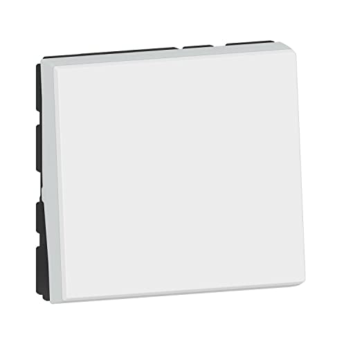 Legrand 538314 Luminoso Compatto Mosaic Easy-Led 6 A – 2 Moduli Con Spia In Dotazione – Pulsante Consente Di Riperire Il Controllo Al Buio