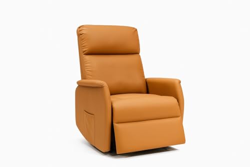 Image of INNOWIN Shark Recliner Sofa 1 Seater Motorized | Recliner Chair with Luxuriously Padded Body and Premium Comfort | Rexine Fabric | 1 Years Warranty | Tan Brown
