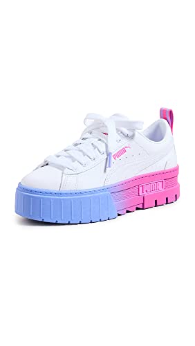 PUMA Womens Mayze Fade Gradient Platform Sneakers Shoes Casual - White