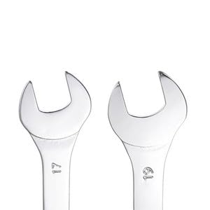 #US 17mm x 19mm High Carbon Steel Wrench Mirror-Chrome Plated Thin Open End Wrench