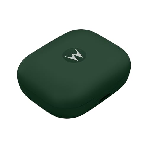 Image of Motorola Moto Buds Bass XT2443-1 Dynamic ANC, Triple Microphone Array, Bluetooth 5.3, IP54 Water & Dust Resistant, Dolby Atmos Audio - (Posy Green)