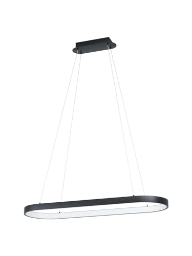 Lustre à LED moderne design noir crée une ambiance cosy dans la chambre