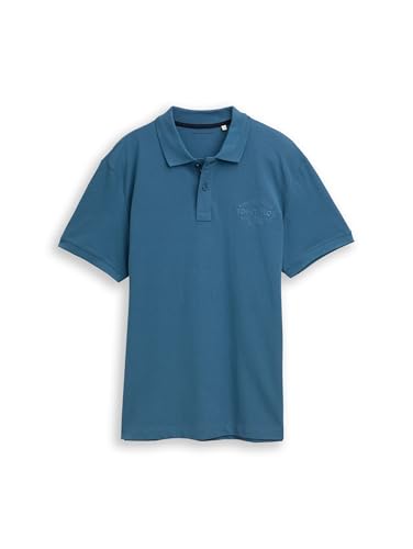 Tom Tailor Herren 1045898 Poloshirt, 38224 - Real Teal Blue, XS EU – Ansicht 3