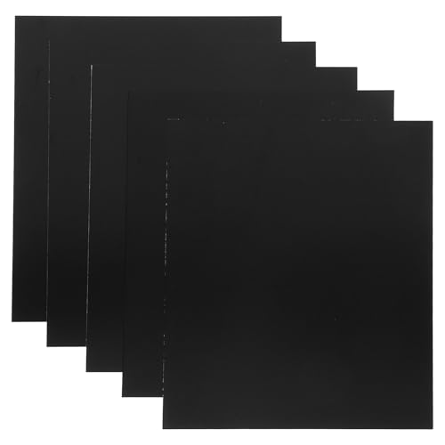 HAPINARY 5 Piezas Placas de Aluminio Anodizado Negro Unidades Resistentes para Grabado Señalización Exterior Duradera Ligera y Fácil Instalación