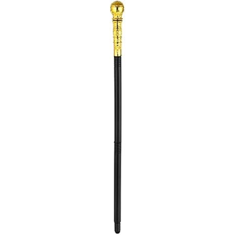 Amosfun Gold King Scepter Walking Stick Three-Section Snake Walking Cane Kids King Costume Accessory Halloween Cosplay Props Cane Cover