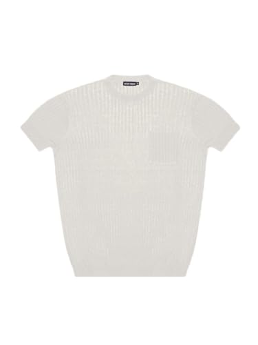 T-shirt homme blanc Antony Morato col rond en coton manches courtes