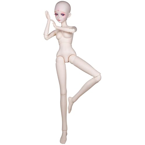 Muñeca articulada BJD sirena 60 cm piel blanca miniatura 2