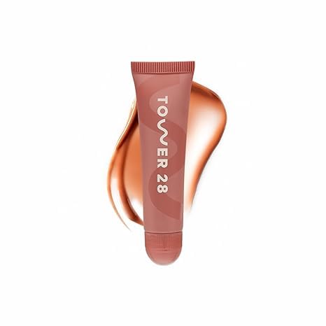 Tower 28 LipSoftie Hydrating Tinted Lip Treatment Balm, Moisturizing Lip Mask for Chapped Lips - Dulce De Leche Flavor, Sheer Baby Pink Gloss-image-15