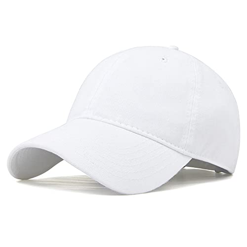 I Kua Fly Baseball Cap Unisex Casual Outdoor Sports Hat Adjustable Baseball Cap for Men Women (White)