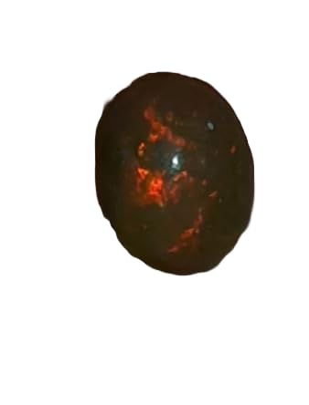 Opale éthiopienne 12x9mm cabochon ovale naturel multi-feu pour création bijou