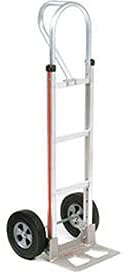 Magliner Carro de mano de aluminio con mango de bucle, ruedas semi-neumáticas