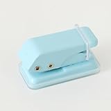 Mini Metal Single Hole Paper Punch for Cardstock Photos and School Use in Blue for Crafts Tags Tickets and Paper