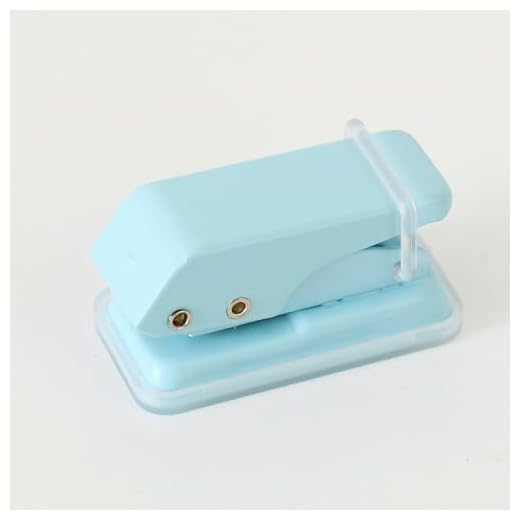 Mini Metal Single Hole Paper Punch for Cardstock Photos and School Use in Blue for Crafts Tags Tickets and Paper