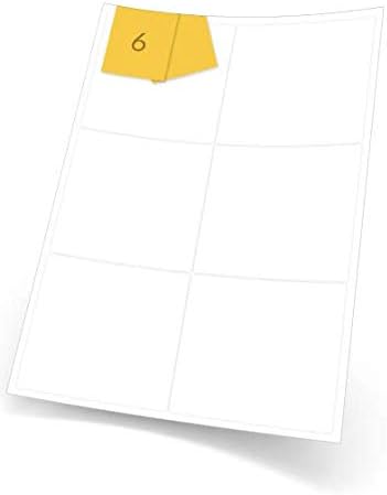 100 Sheets - 6 Labels per A4 Sheet Blank Address Multi Purpose Labels for Inkjet/Laser Printers - L7166 Compatible Free Post