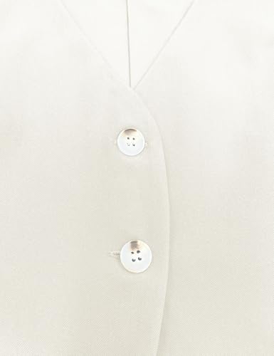 Fallorchid Womens Business Button Sleeveless V Neck Vest Fully Lined Suit Jacket Waistcoat3