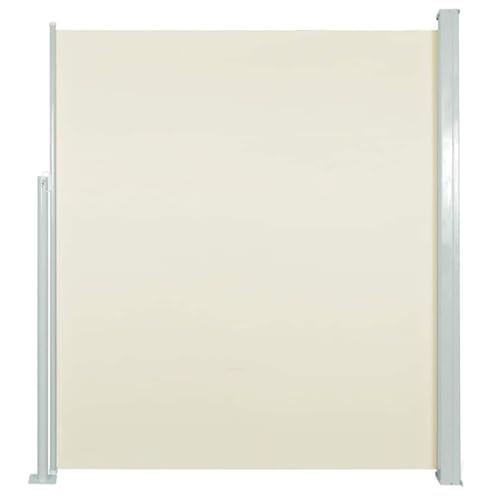 vidaXL Seitenmarkise 120x300cm Creme Sichtschutz Windschutz Sonnenschutz
