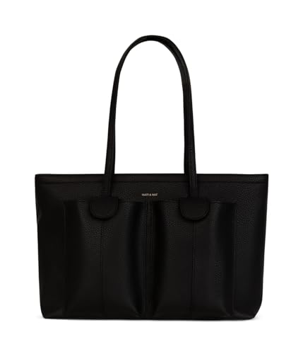 Matt & Nat Vegan Handbags Jos Tote Bag, Black (Black) - Designer Purses & Bags, Men & Women, Cruelty-Free, Animal Free
