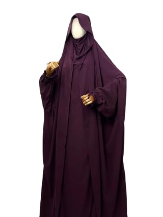 Image of NAZNEEN Saudi Jilbab Full Length and Noise Pc MATT NIDA Fabric with extra panel to cover face