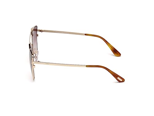 Tom Ford FT0563 28G Shiny Rose Gold Jacquelyn Pilot Sunglasses Lens Category 22