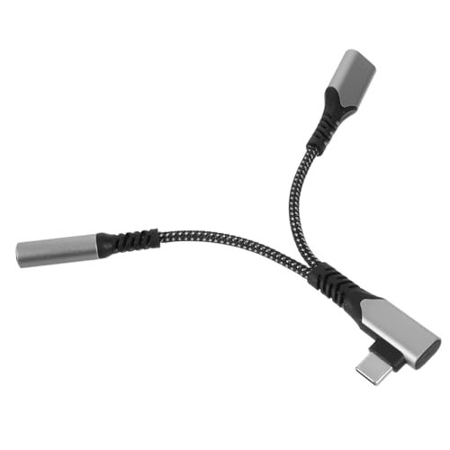 LRXIYODE Adaptador USB con Carga Rápida Cable Tipo C Curvado para Auriculares y Llamadas Accesorio Compatible con Laptops y Dispositivos USB Type-c Elegante