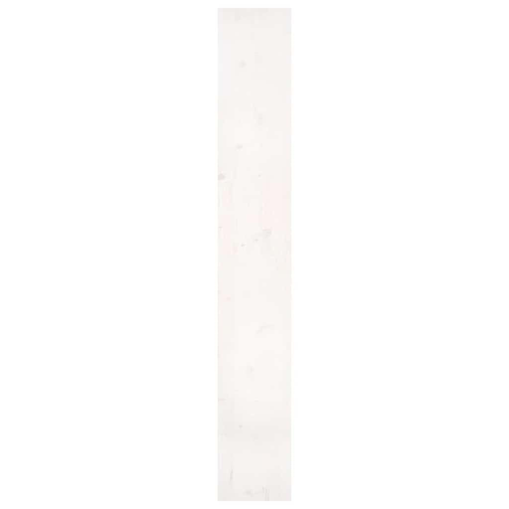 Générique Regał z litego drewna sosnowego biały, 80 x 30 x 199,5 cm z 6 przestronnymi przegródkami, półka do przechowywania i przegroda pokoju na książki, czasopisma i dekoracje