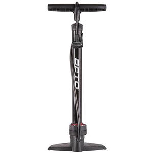 Hochdruck-Standpumpe Beto, Stahl, Schwarz, mit Manometer und Softgriff
