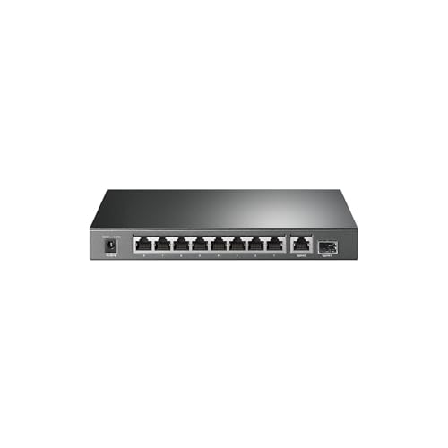 Image of TP-Link 8 Port Gigabit PoE Switch | 8 PoE+ Ports @63W, w / 1 Uplink Gigabit Port + 1 SFP Slot | Desktop /Wall-Mount | Plug & Play | Limited Lifetime Protection | Traffic Optimization (TL-SG1210P)