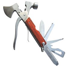 7" Stainless Steel MultiTool Axe, Hammer and Army Knife