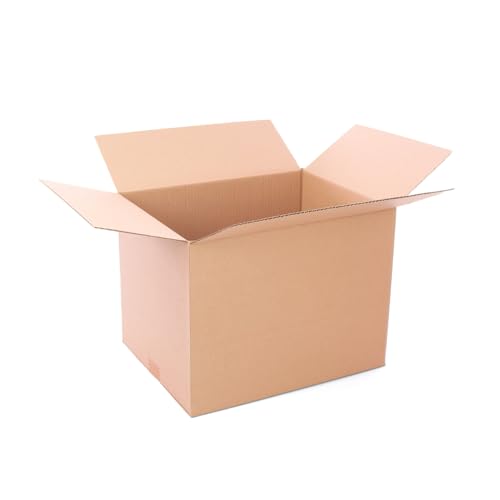 Pack 20 Cajas Cartón Reforzado con medidas 40x30x30 cm y Canal Simple - Fabricadas en España con Cartón Reciclado Resistentes para Envíos, Almacenaje y Mudanzas