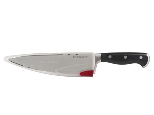 Sabatier Edgekeeper Stainless Steel Self-Sharpening Chef Knife For Chopping Fruit Vegetables & Meat 20cm / 8 Grey