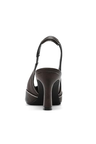 Women's Slingback Heels Shoes Kitten Heel Pumps Pointed Toe Heels Closed Toe Sandals Stiletto Dress Wedding Shoes4