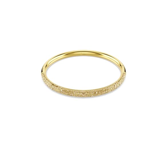 Swarovski Sublima bangle, Snow pavé, White, Gold-tone plated