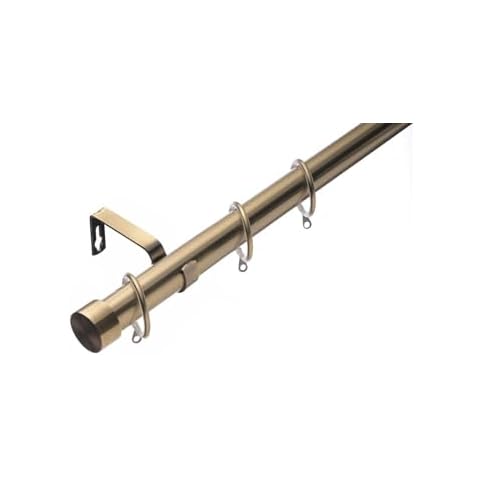 Lister Cartwright 28mm Antique Brass Curtain Pole Set Cover