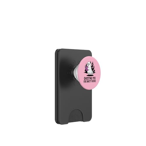 Cute Ghost Bookish Book Lover Reading PopSockets PopWallet per MagSafe